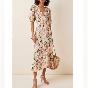 Anthropologie x Faithfull the Brand Vitoria Midi Dress Venissa Floral Size 4